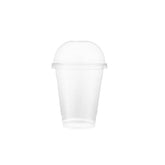 12 Oz PET Clear Juice Cup 91 Diameter and Dome Lid with Hole (500 Pieces) 28th Anniversary Combo - hotpackwebstore.com - Plastic Products