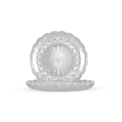 21 cm Round Crystal Design Plate 10 kg - hotpackwebstore.com - Plastic Crystal Plates