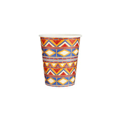 25 Pieces 8 Oz Limited Edition Aztec Pattern Heavy Duty Paper Cups - hotpackwebstore.com - Heavy Duty Paper Cups