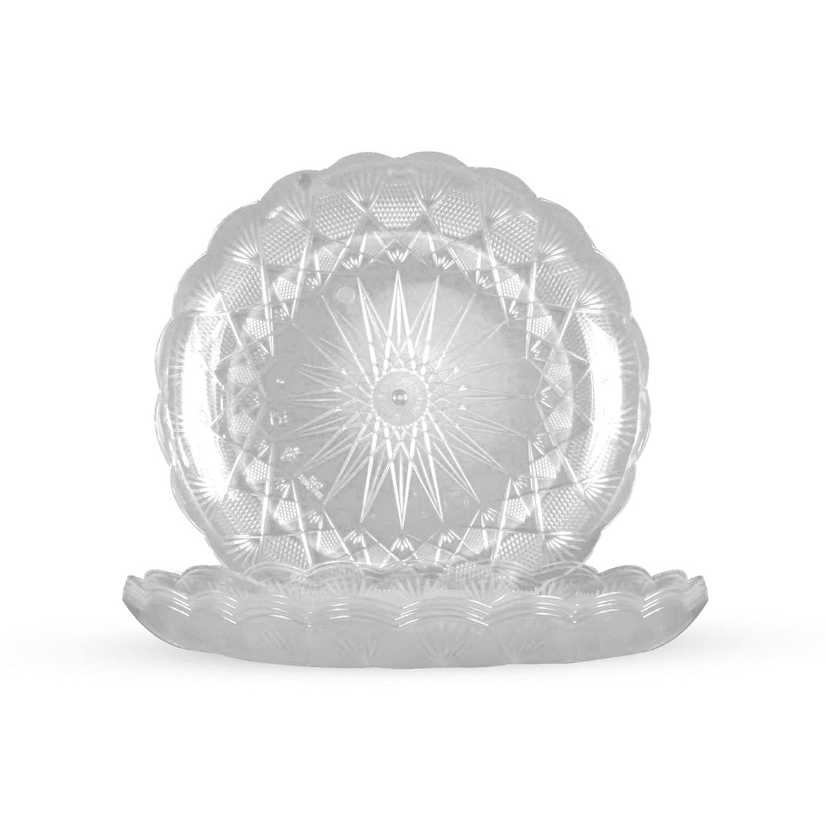 36 cm Round Crystal Design Plate 10 KG - hotpackwebstore.com - Plastic Crystal Plates
