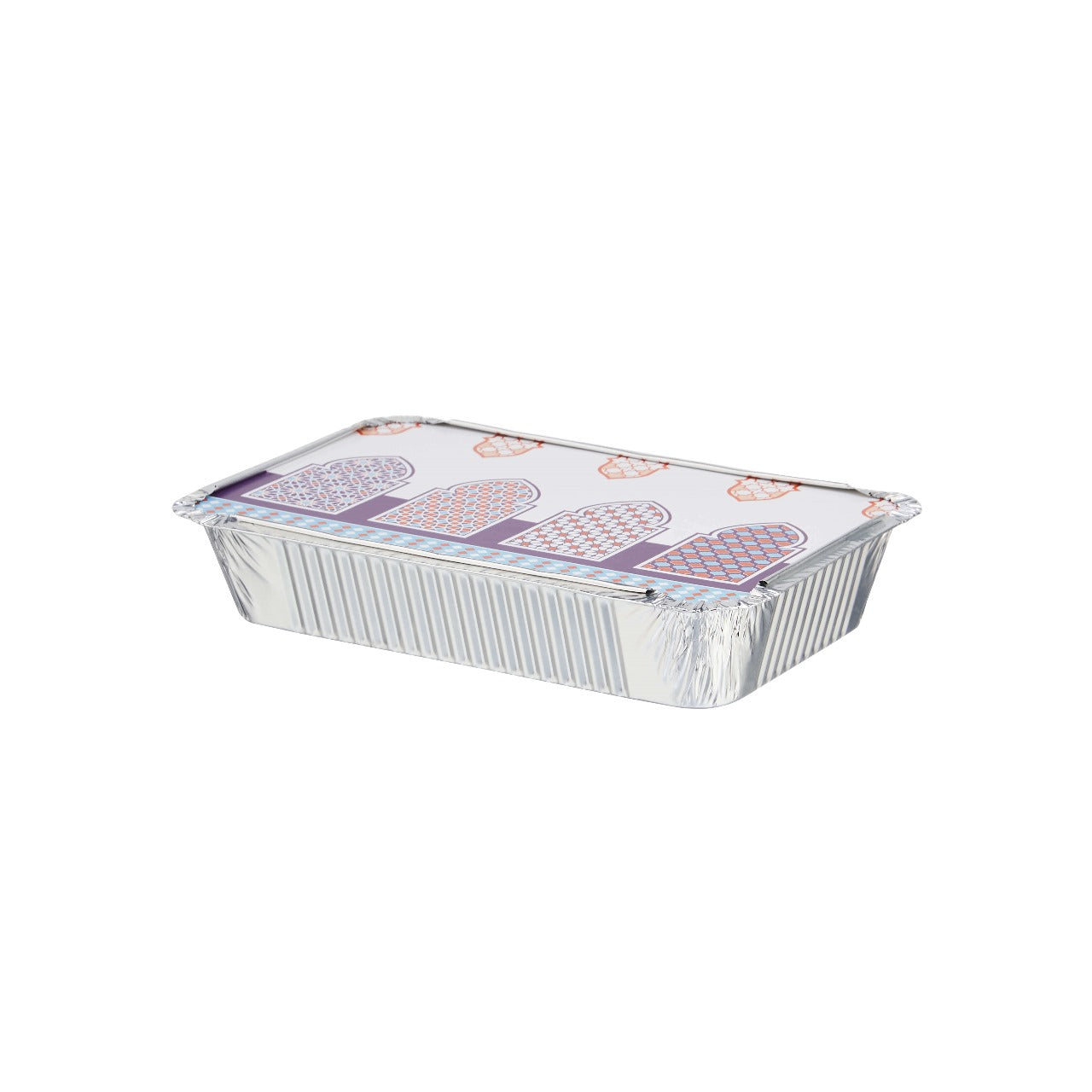 Aluminium Container Base with Ramadan Theme Lid 210x140x38mm (Economy) - hotpackwebstore.com
