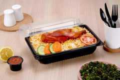 Black Base Rectangular Container - hotpackwebstore.com