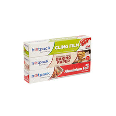Special Offer Cling Film + Baking Paper + Aluminum Foil Roll Combo Pack - hotpackwebstore.com