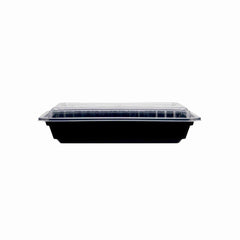 Black Base Heavy Duty Rectangular Container 28 oz | 300 Pieces - hotpackwebstore.com