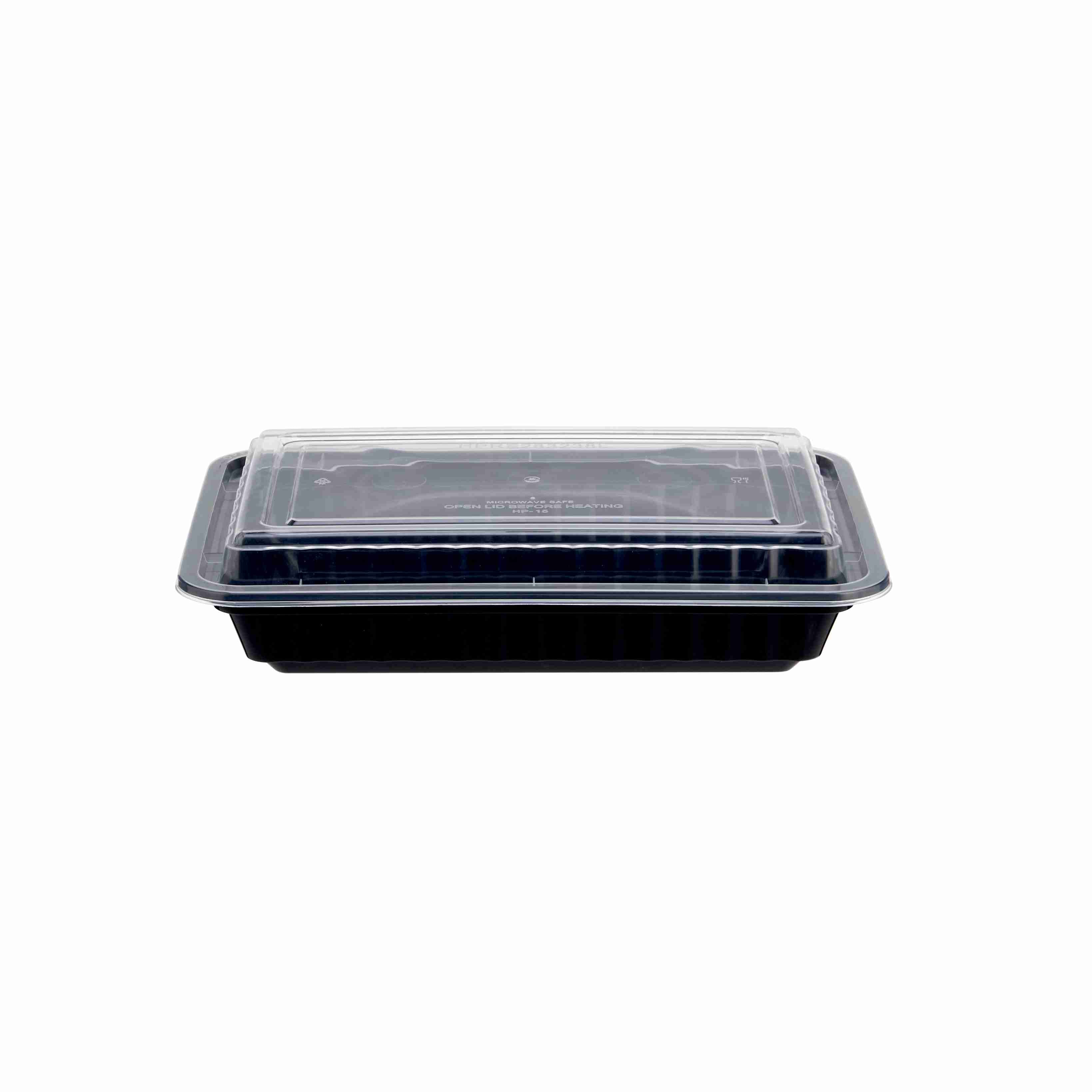 Black Base Heavy Duty Rectangular Container 28 oz | 300 Pieces - hotpackwebstore.com
