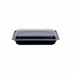Black Base Heavy Duty Rectangular Container 28 oz | 300 Pieces - hotpackwebstore.com