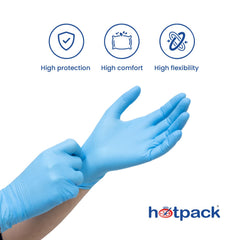 Blue Powder Free Vinyl Gloves - hotpackwebstore.com