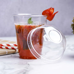 Dome Lid Without Hole for PET Juice Cup 12/16/20/24 Oz 98 Diameter - hotpackwebstore.com