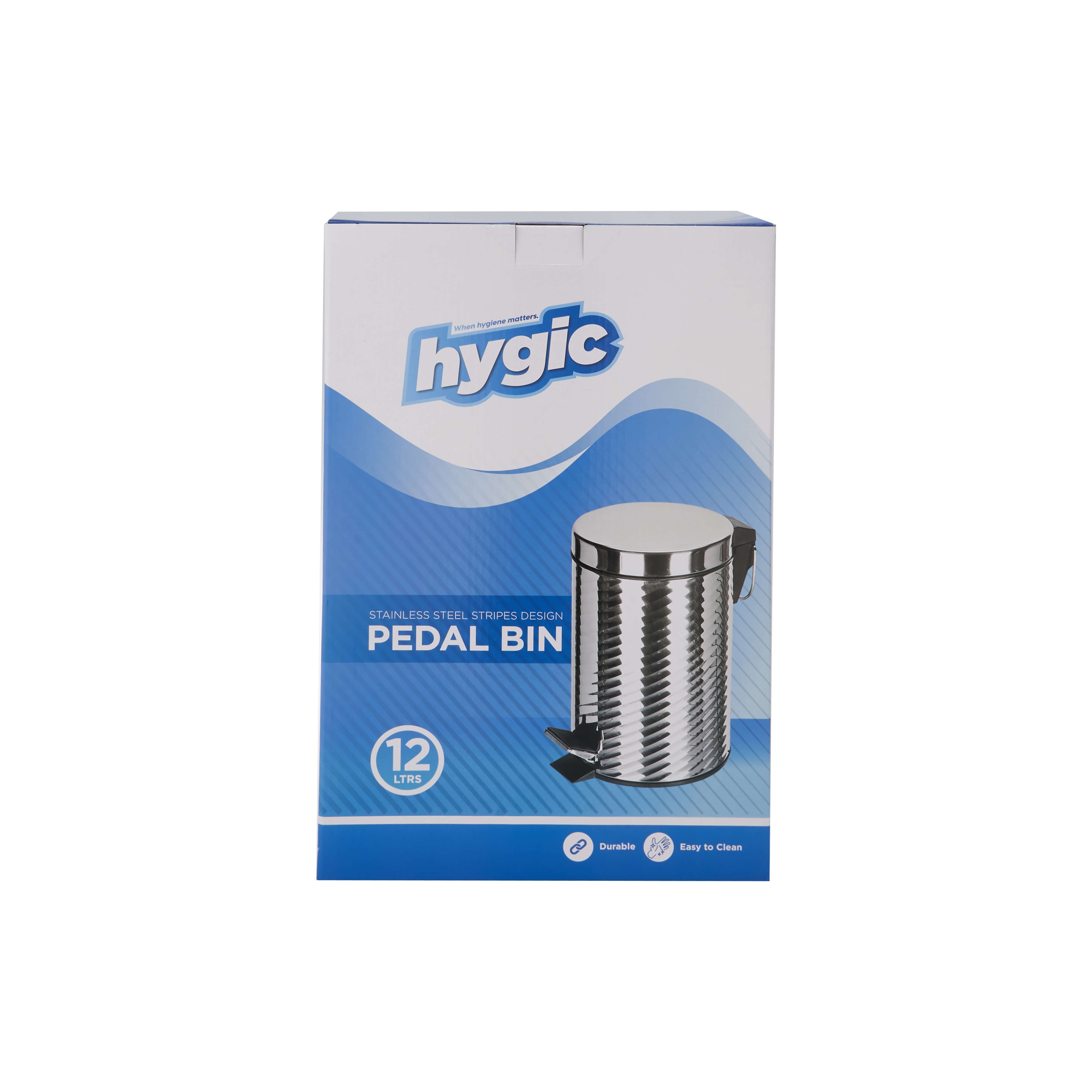 Hygic Stainless Steel Pedal Bin | Dust Bin - hotpackwebstore.com - Pedal Bin