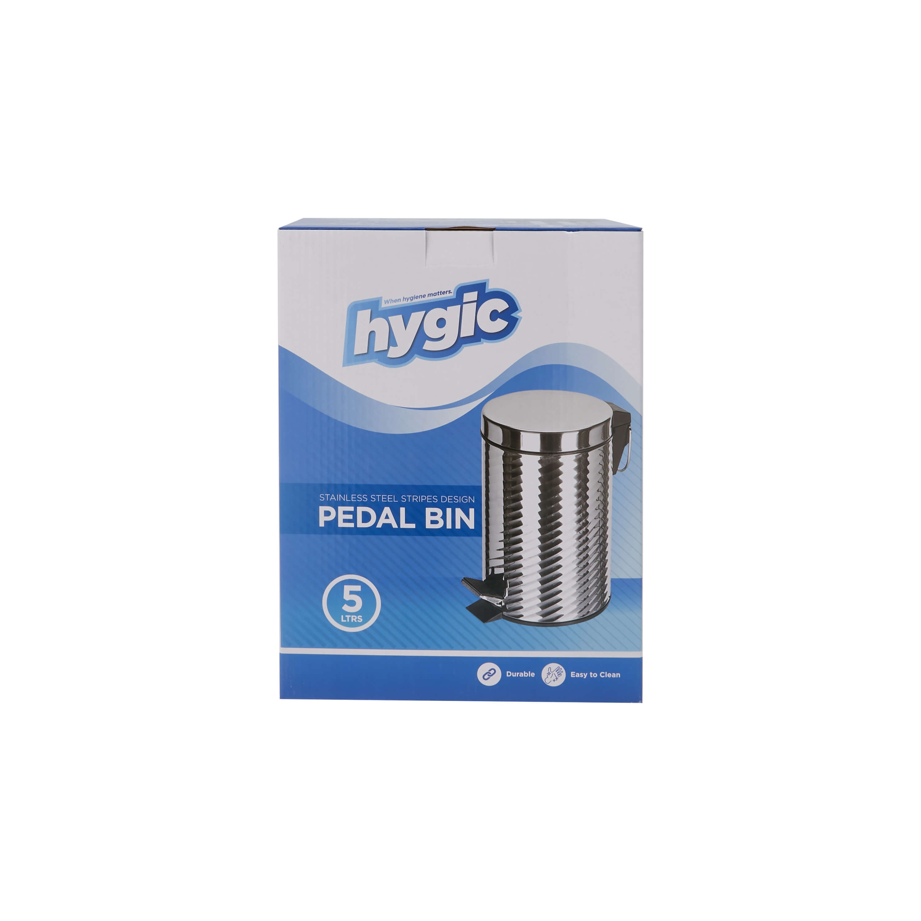 Hygic Stainless Steel Pedal Bin | Dust Bin - hotpackwebstore.com - Pedal Bin