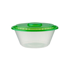Round Ribbed Microwave Bowl With Color Lid - hotpackwebstore.com - Microwavable Containers