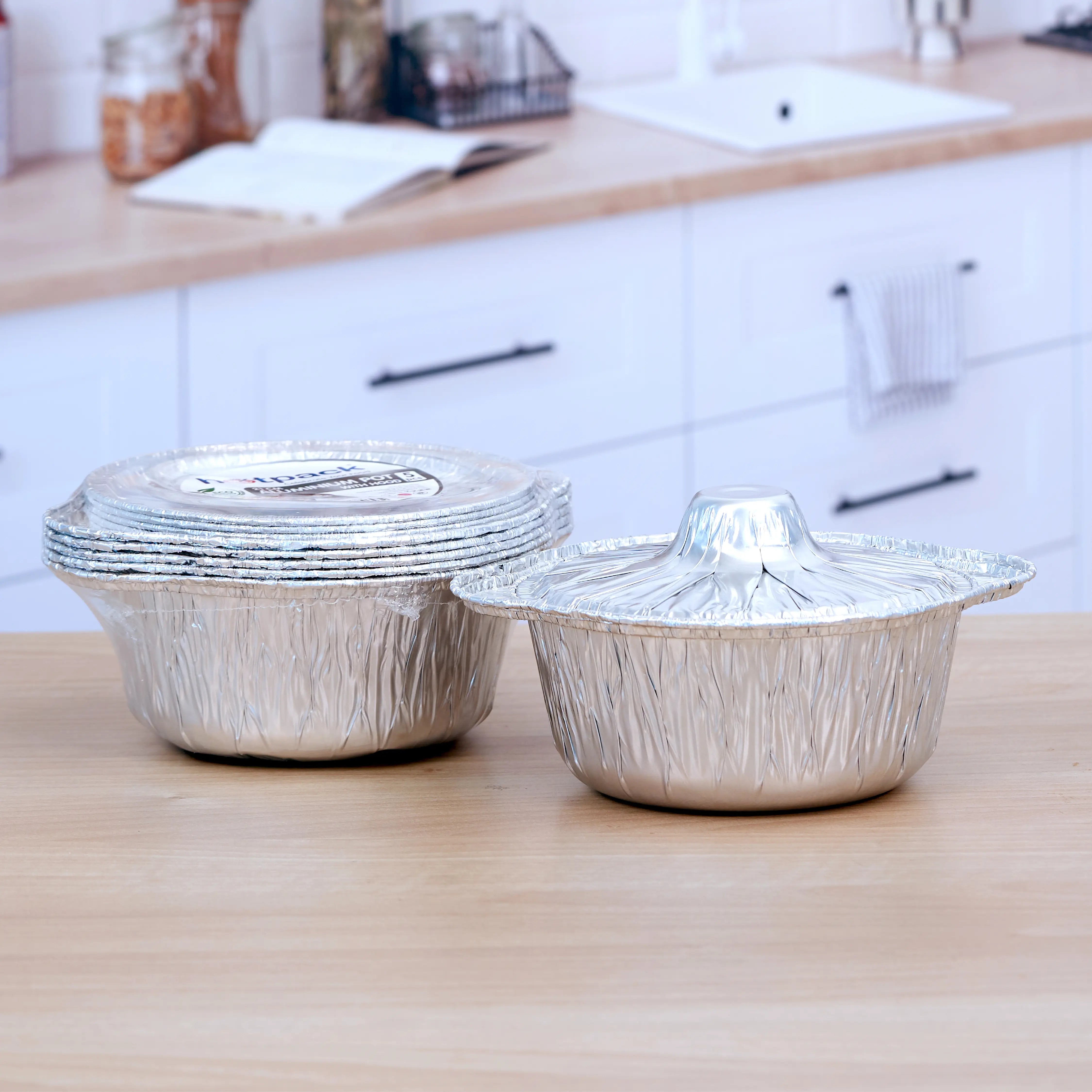 Aluminium Pot With Lid 5 pieces - hotpackwebstore.com