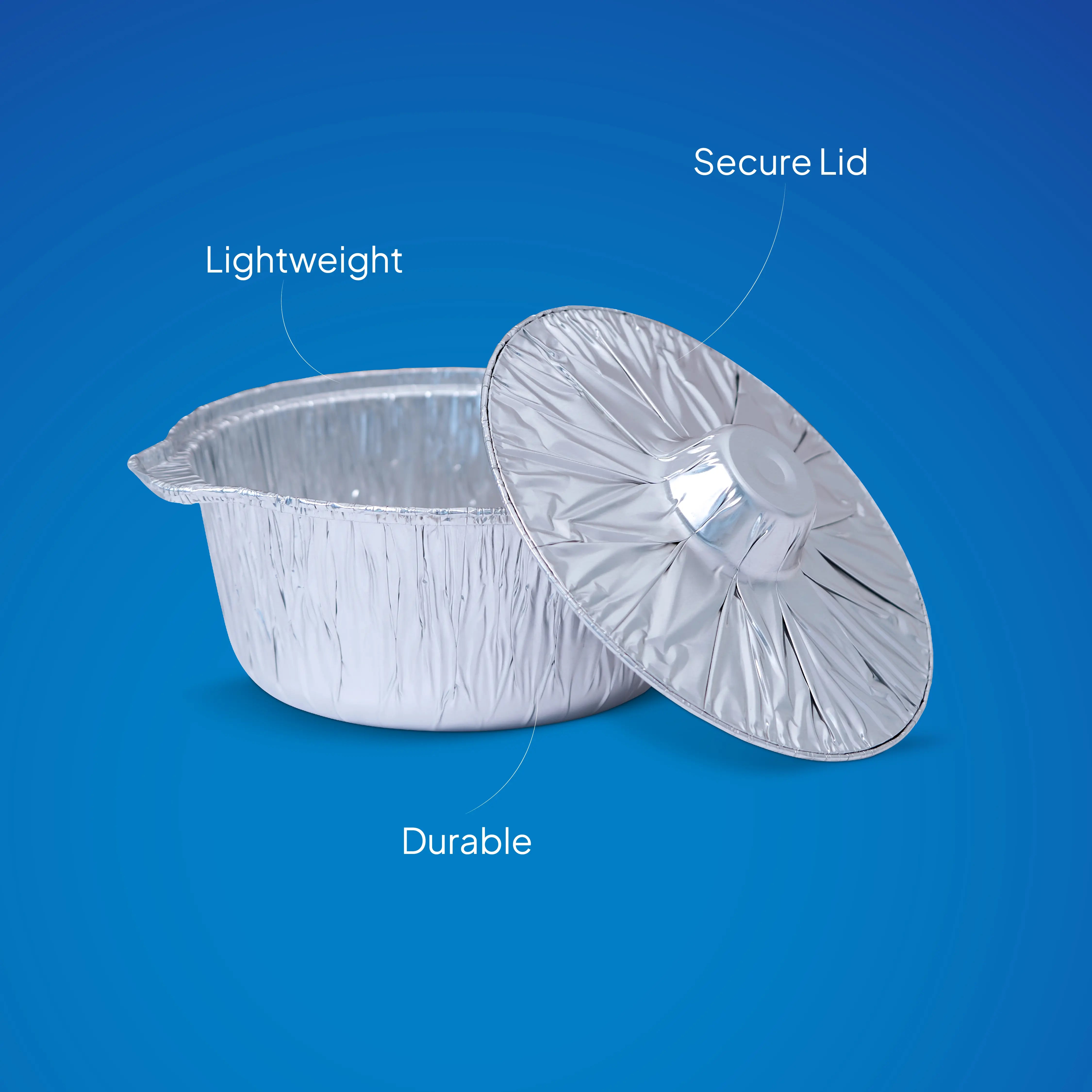 Aluminium Pot With Lid 5 pieces - hotpackwebstore.com