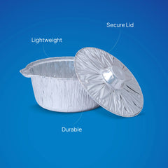 Aluminium Pot With Lid 5 pieces - hotpackwebstore.com