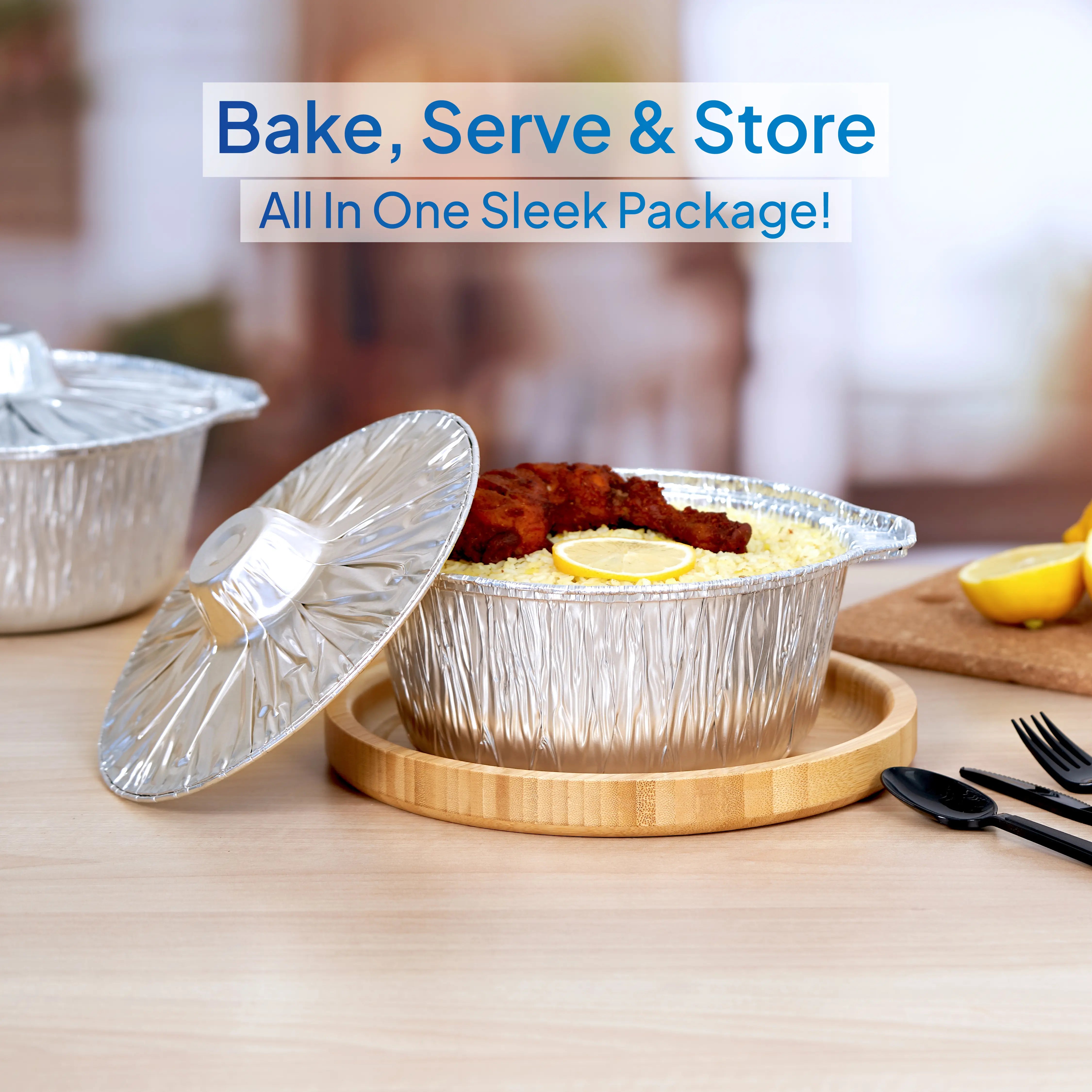 Aluminium Pot With Lid 5 pieces - hotpackwebstore.com