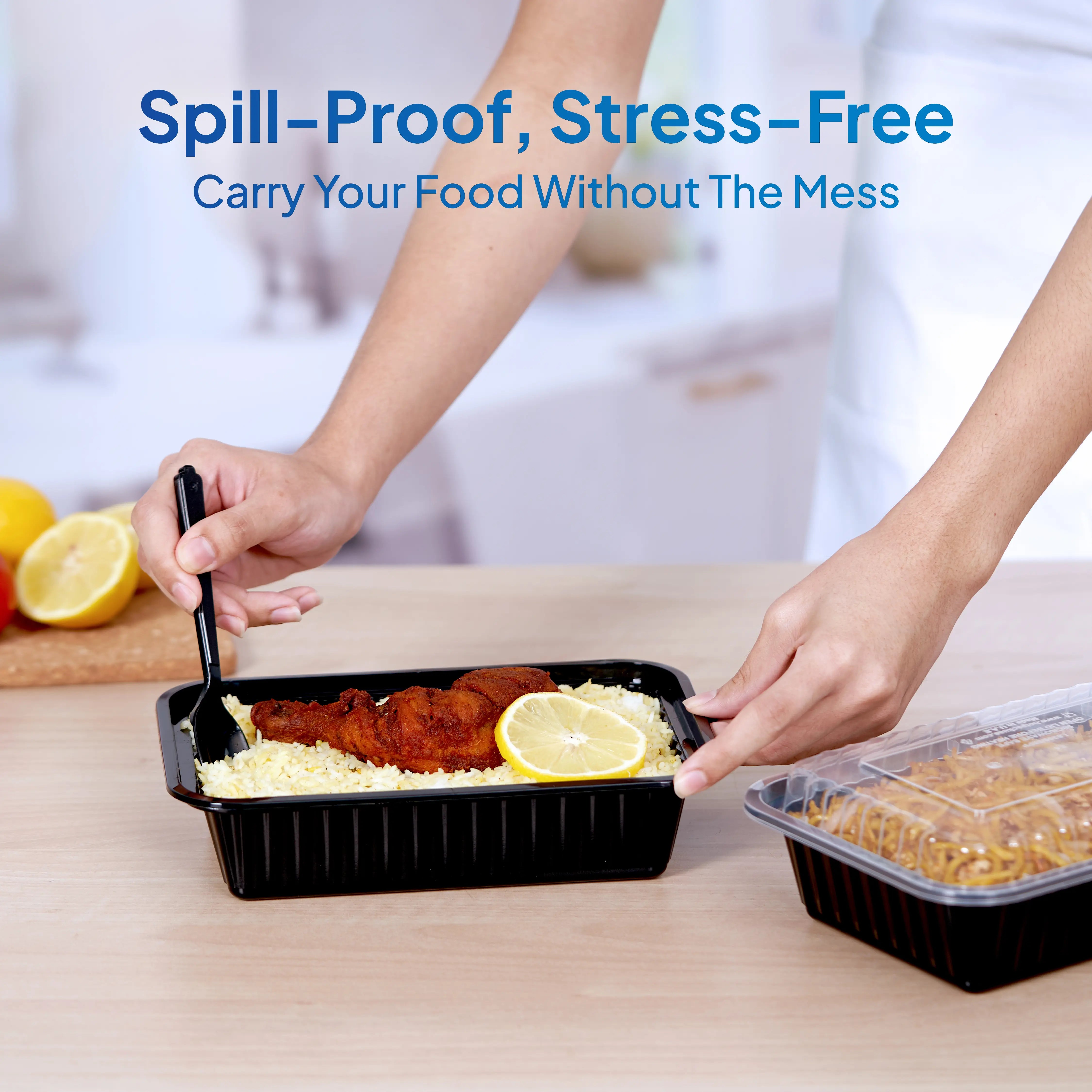 Black Base Container 38 oz with Lids 25 Pieces - hotpackwebstore.com