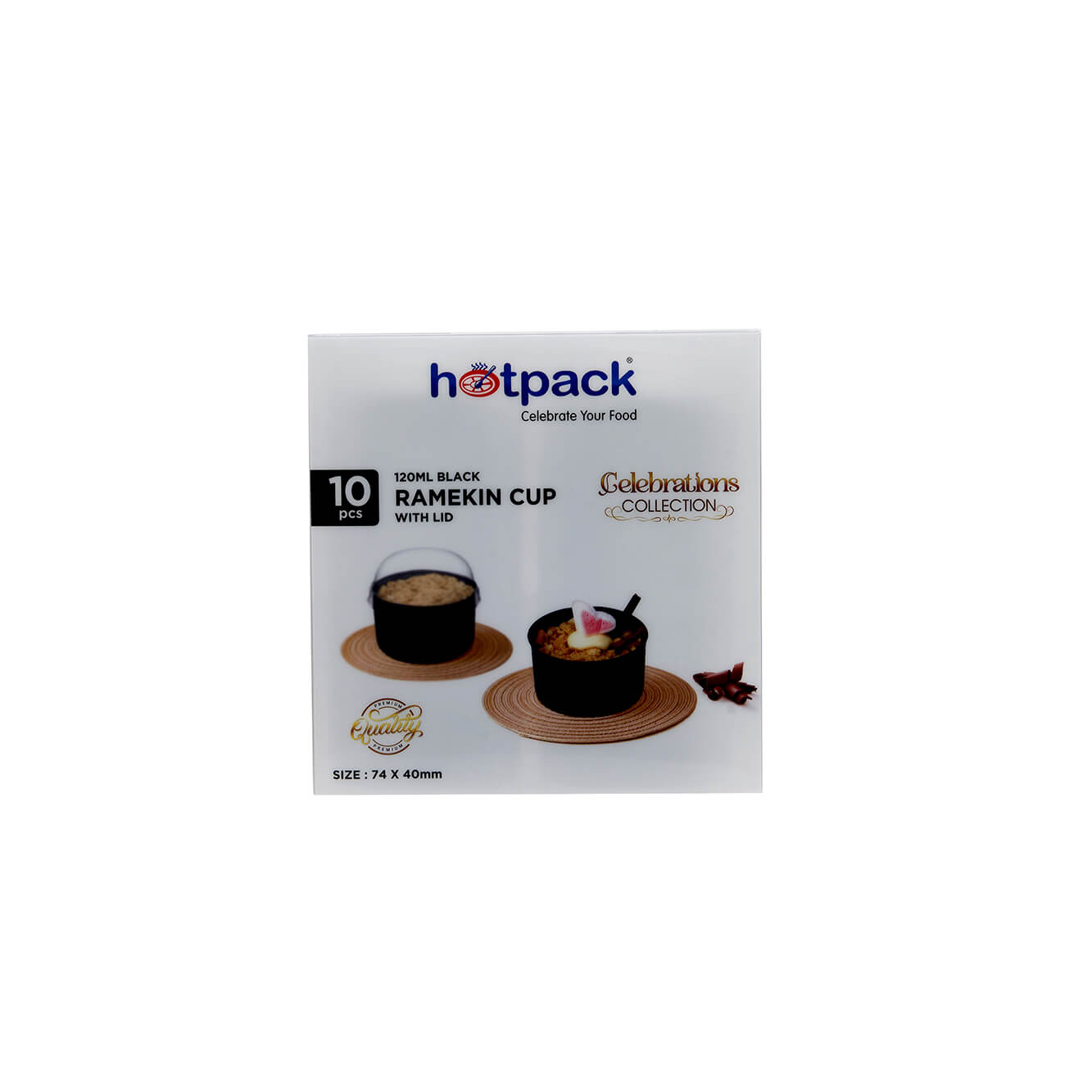 Black Ramekin Cup With Lid - hotpackwebstore.com