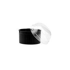 Black Ramekin Cup With Lid - hotpackwebstore.com