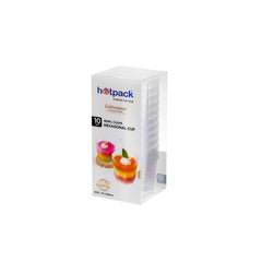 Clear Hexaganal Plastic Dessert Cup - hotpackwebstore.com