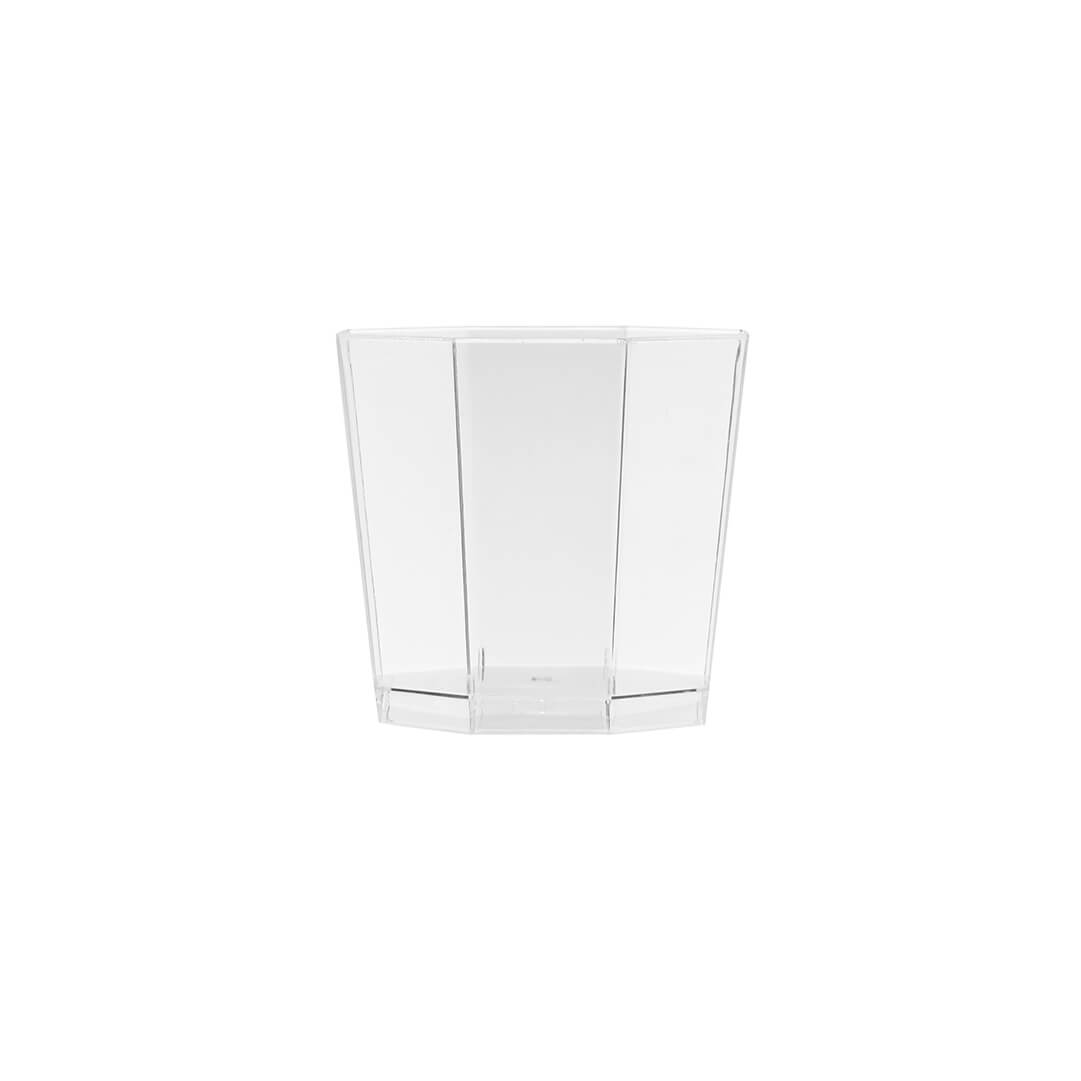Clear Hexaganal Plastic Dessert Cup - hotpackwebstore.com