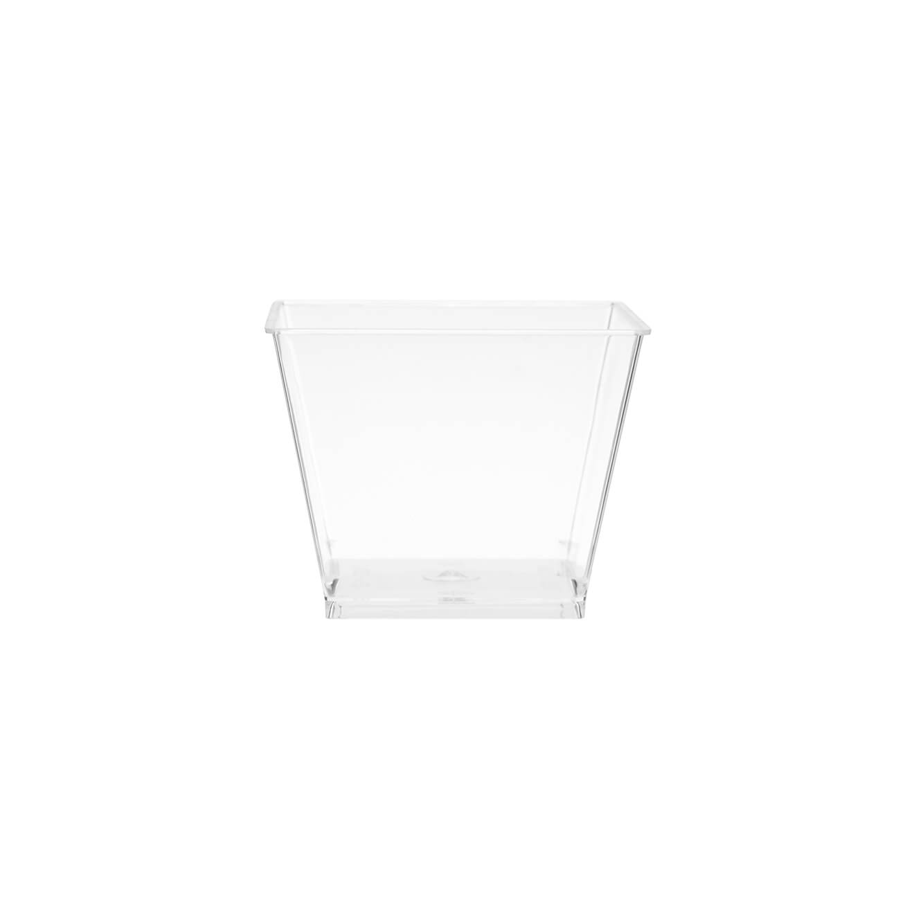 Clear Square Plastic Dessert Cup With Lid - hotpackwebstore.com
