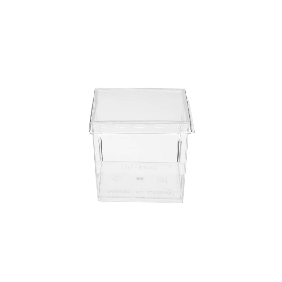 Clear Square Plastic Dessert Cup With Lid - hotpackwebstore.com