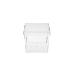 Clear Square Plastic Dessert Cup With Lid - hotpackwebstore.com