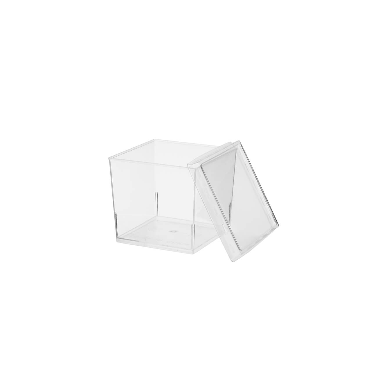 Clear Square Plastic Dessert Cup With Lid - hotpackwebstore.com