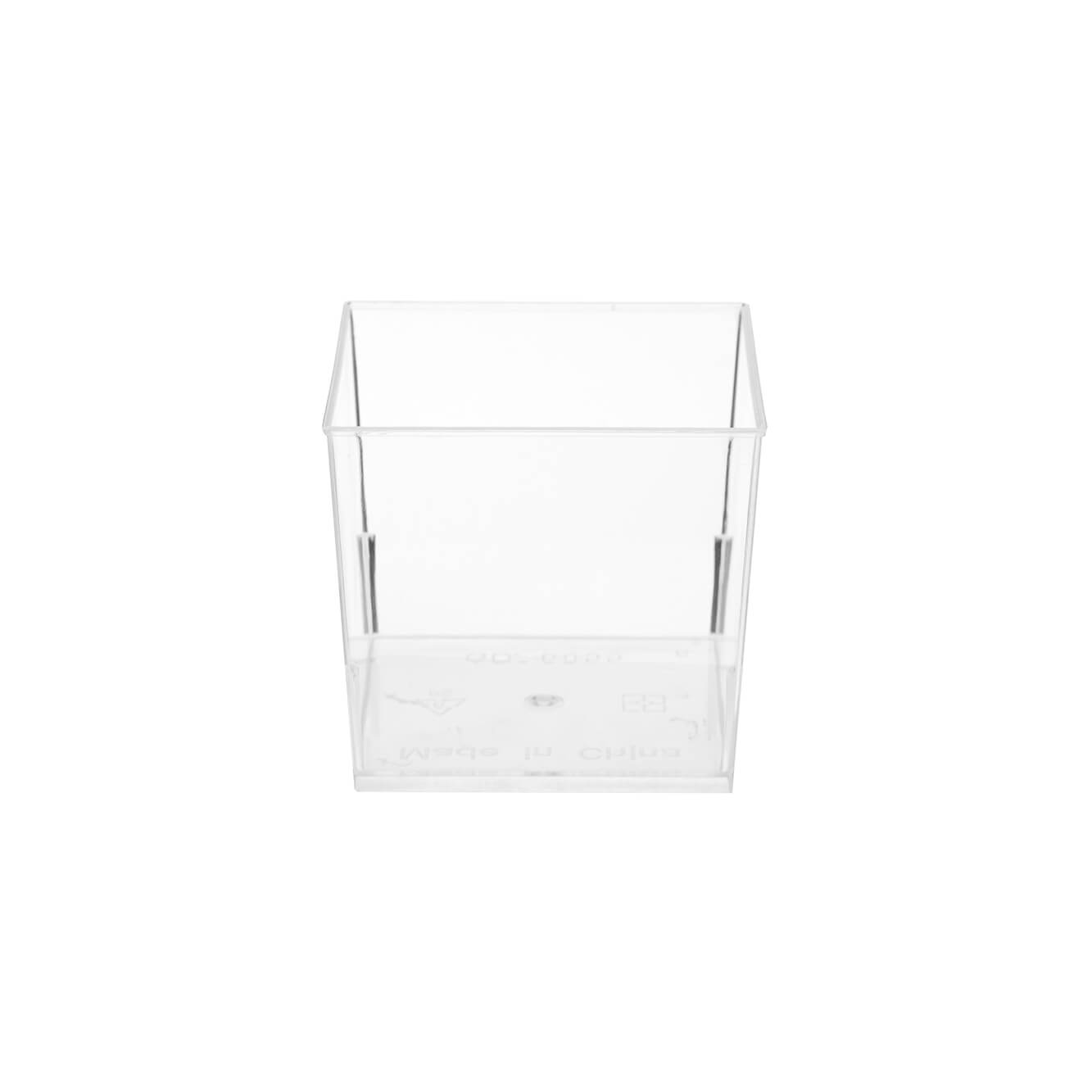 Clear Square Plastic Dessert Cup With Lid - hotpackwebstore.com