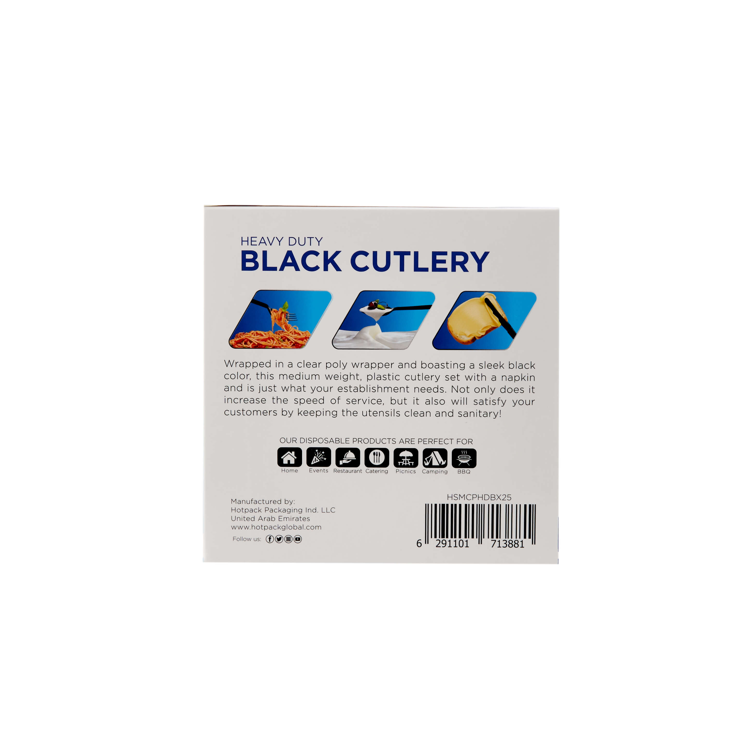 Heavy Duty Plastic Cutlery Set - hotpackwebstore.com