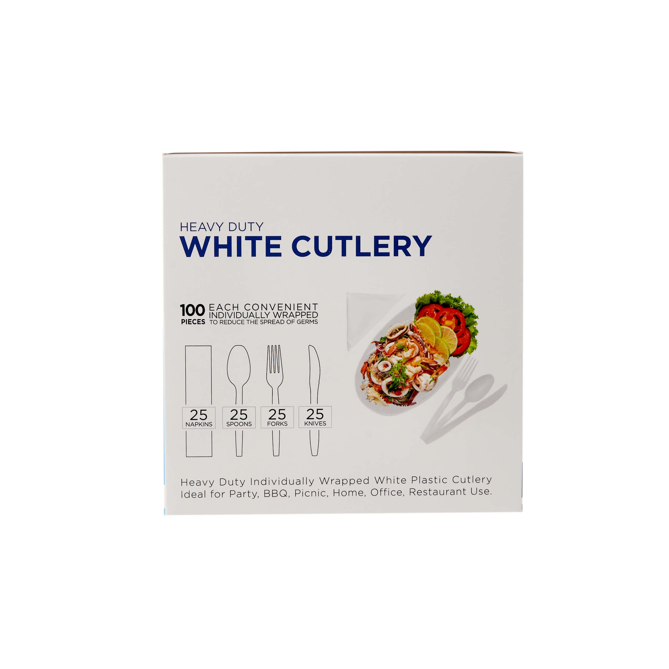 Heavy Duty Plastic Cutlery Set - hotpackwebstore.com