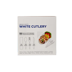 Heavy Duty Plastic Cutlery Set - hotpackwebstore.com