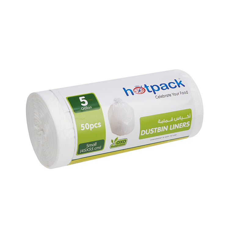 White Dust Bin Bag Roll 45*55 30 Rolls - hotpackwebstore.com