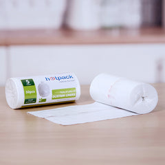 White Dust Bin Bag Roll 45*55 30 Rolls - hotpackwebstore.com