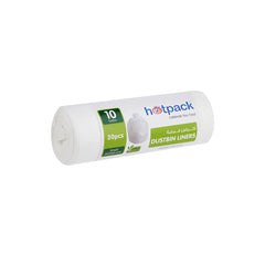 White Dust Bin Bag Roll - hotpackwebstore.com