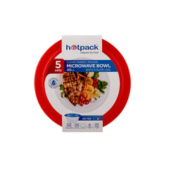 Round Ribbed Microwave Bowl With Color Lid - hotpackwebstore.com - Microwavable Containers