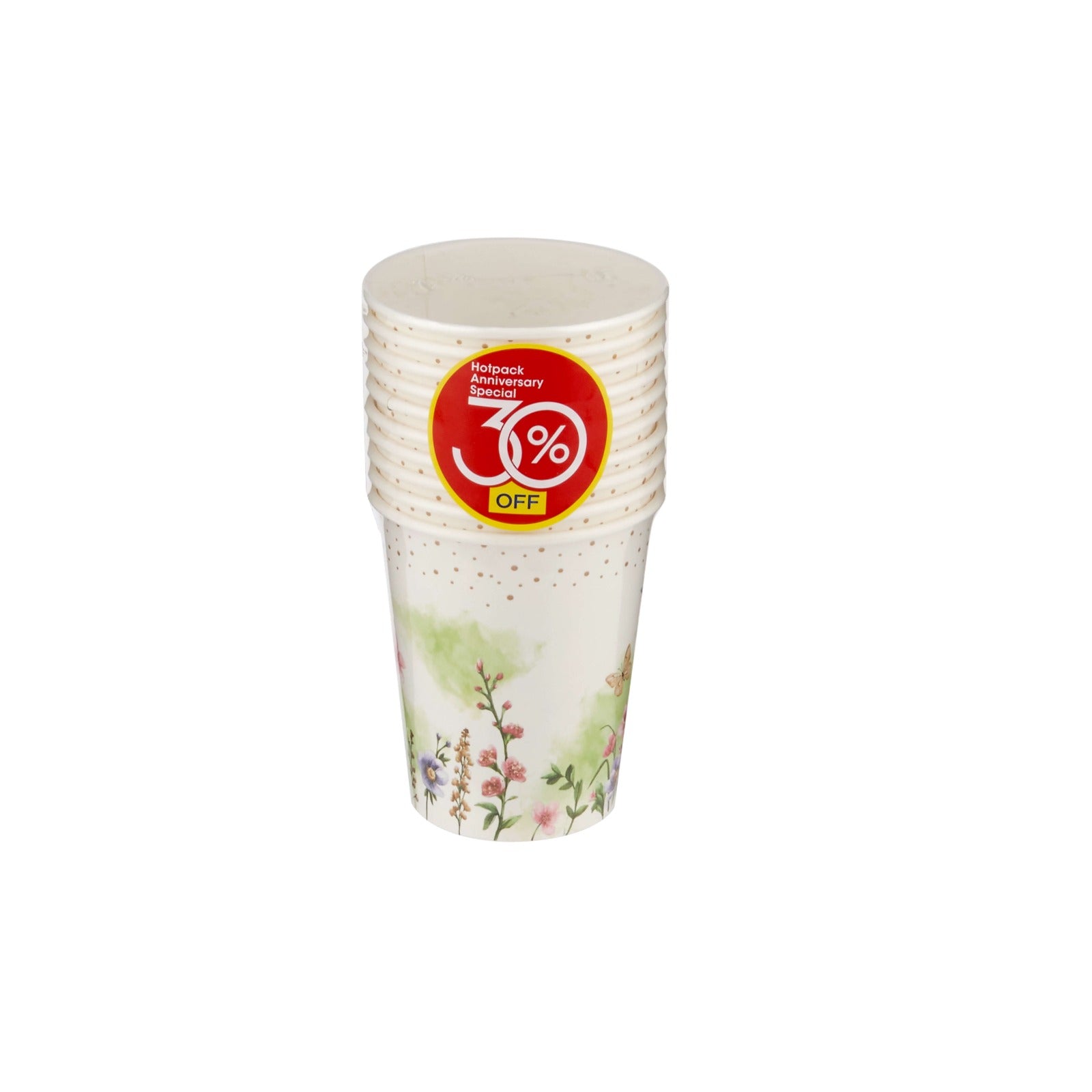 Floral Design Heavy Duty Paper Cups - hotpackwebstore.com