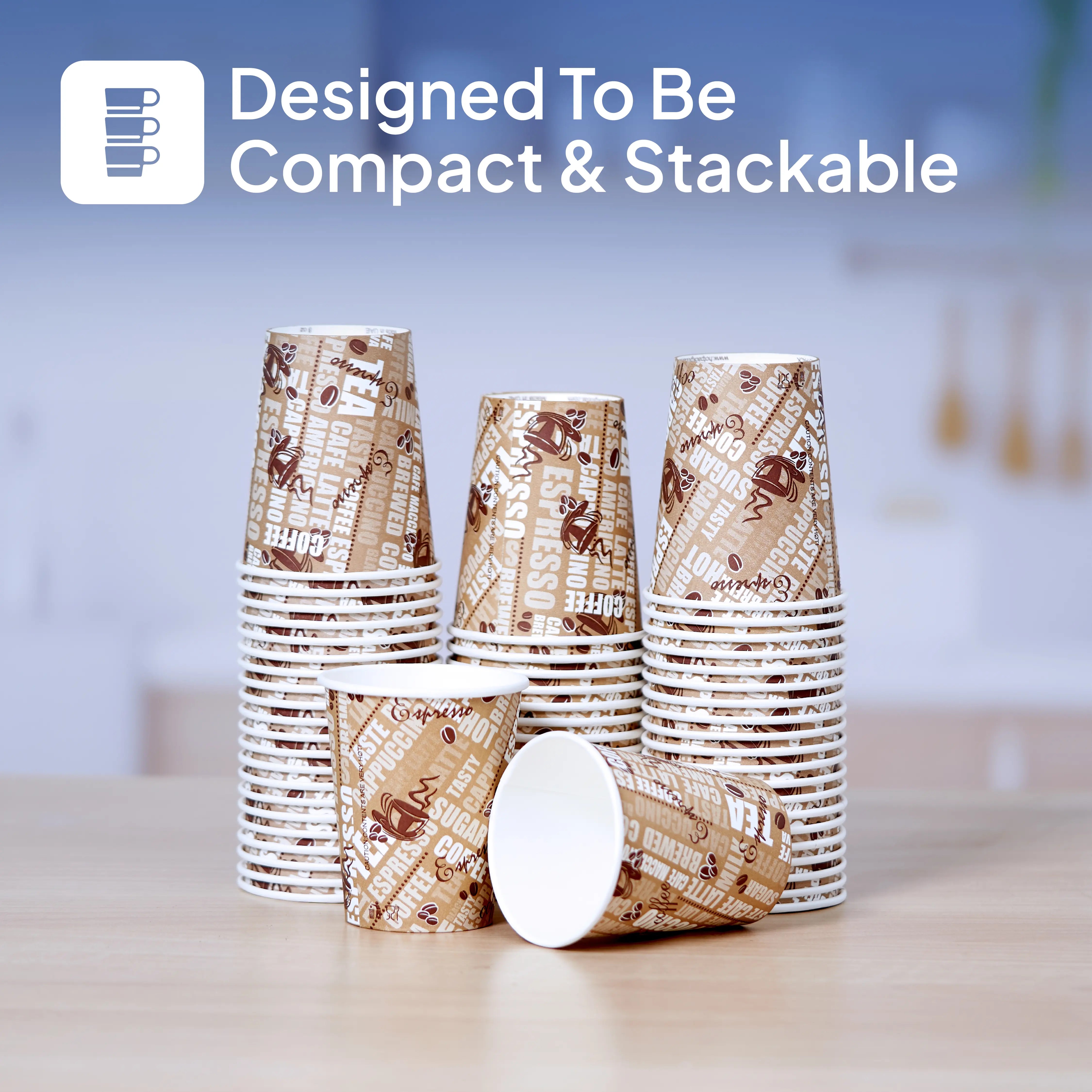 Single Wall Printed Paper Cup 20 Pieces - hotpackwebstore.com