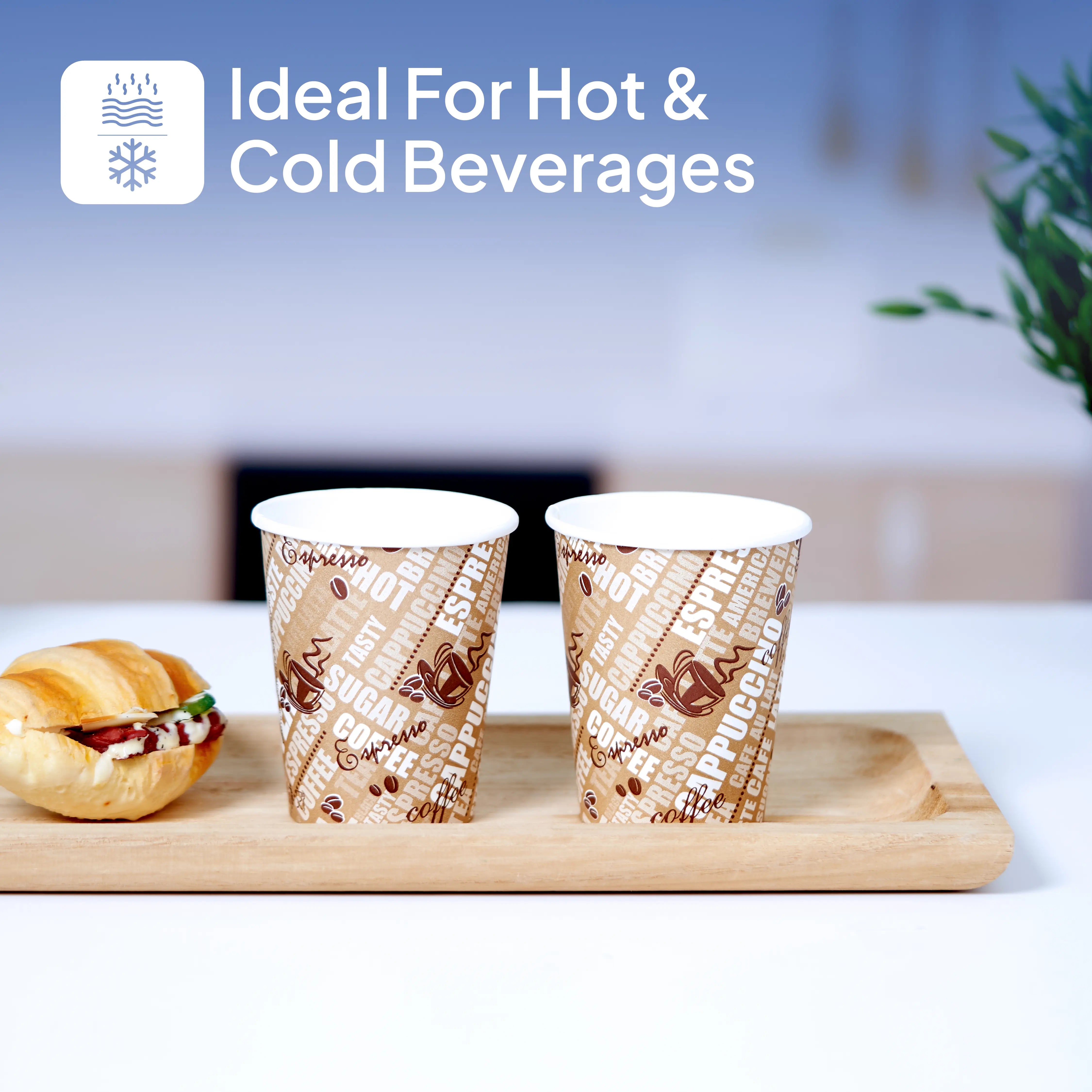 Single Wall Printed Paper Cup 20 Pieces - hotpackwebstore.com