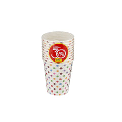 Polka Dotted Heavy Duty Single Wall Paper Cups - hotpackwebstore.com