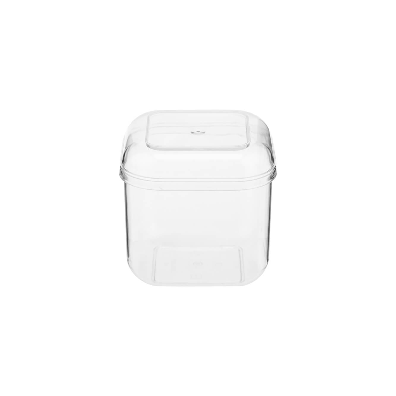 Clear Square Plastic Dessert Cup With Lid - hotpackwebstore.com