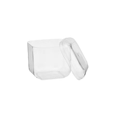 Clear Square Plastic Dessert Cup With Lid - hotpackwebstore.com