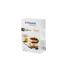 Clear Square Plastic Dessert Cup With Lid - hotpackwebstore.com