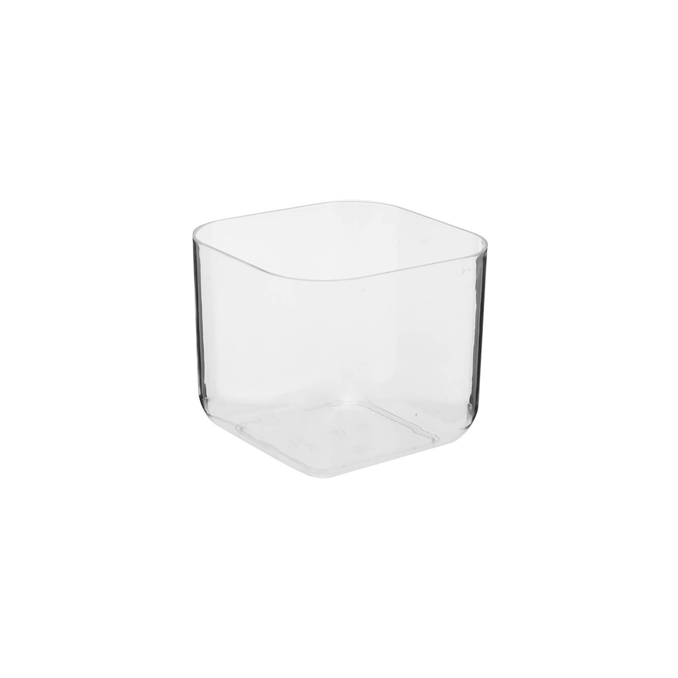 Clear Square Plastic Dessert Cup With Lid - hotpackwebstore.com