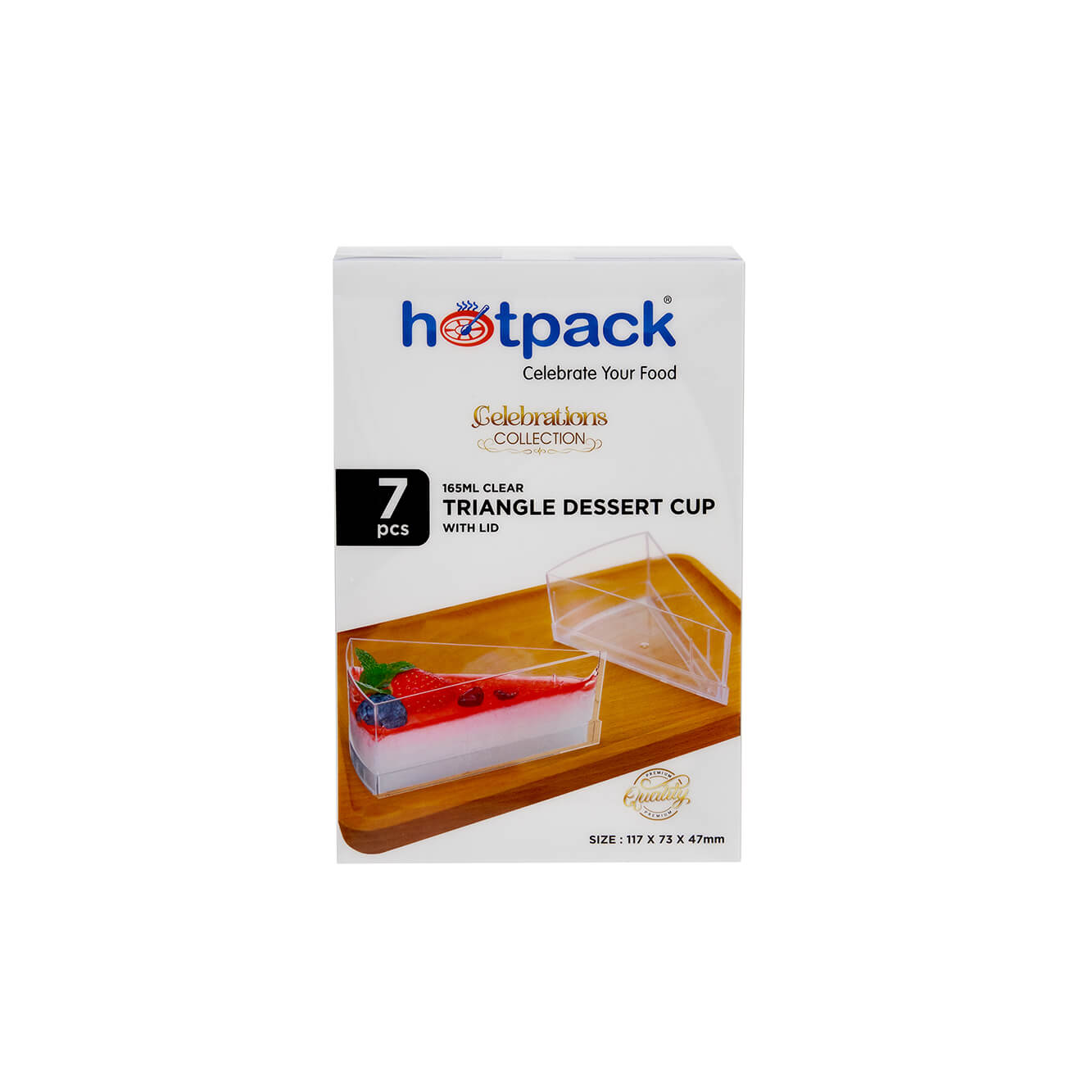 Triangle Clear Dessert Cup With Lid - hotpackwebstore.com