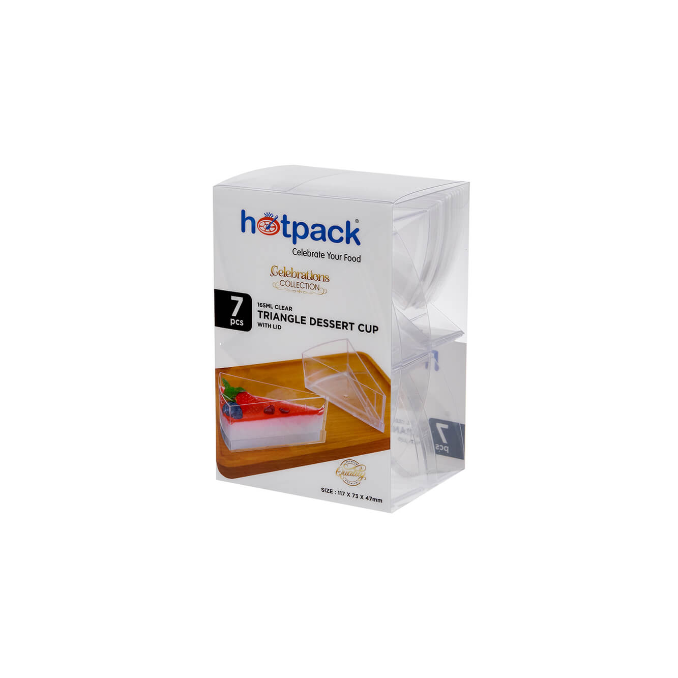 Triangle Clear Dessert Cup With Lid - hotpackwebstore.com