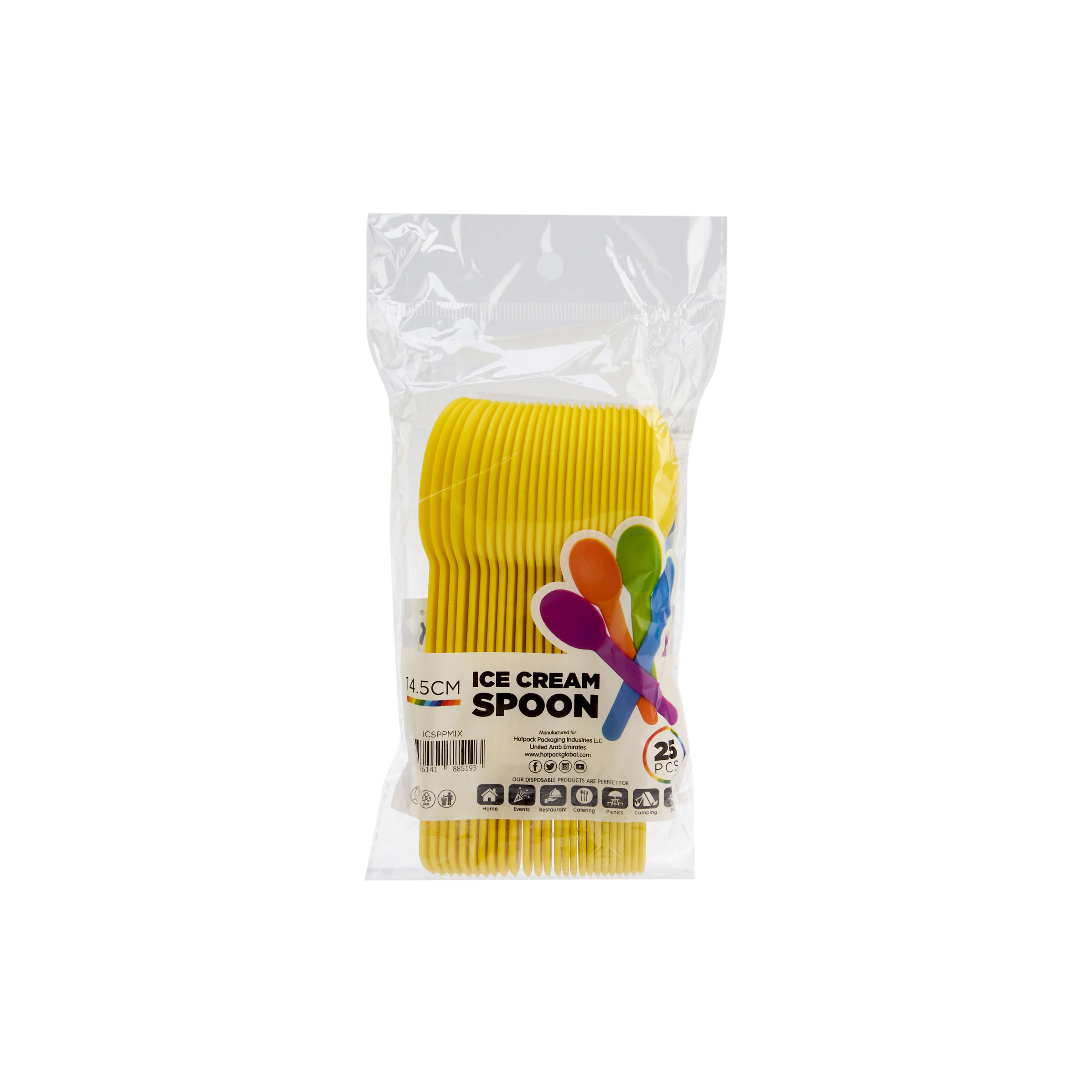 14.5 cm Plastic Ice Cream Spoons - hotpackwebstore.com