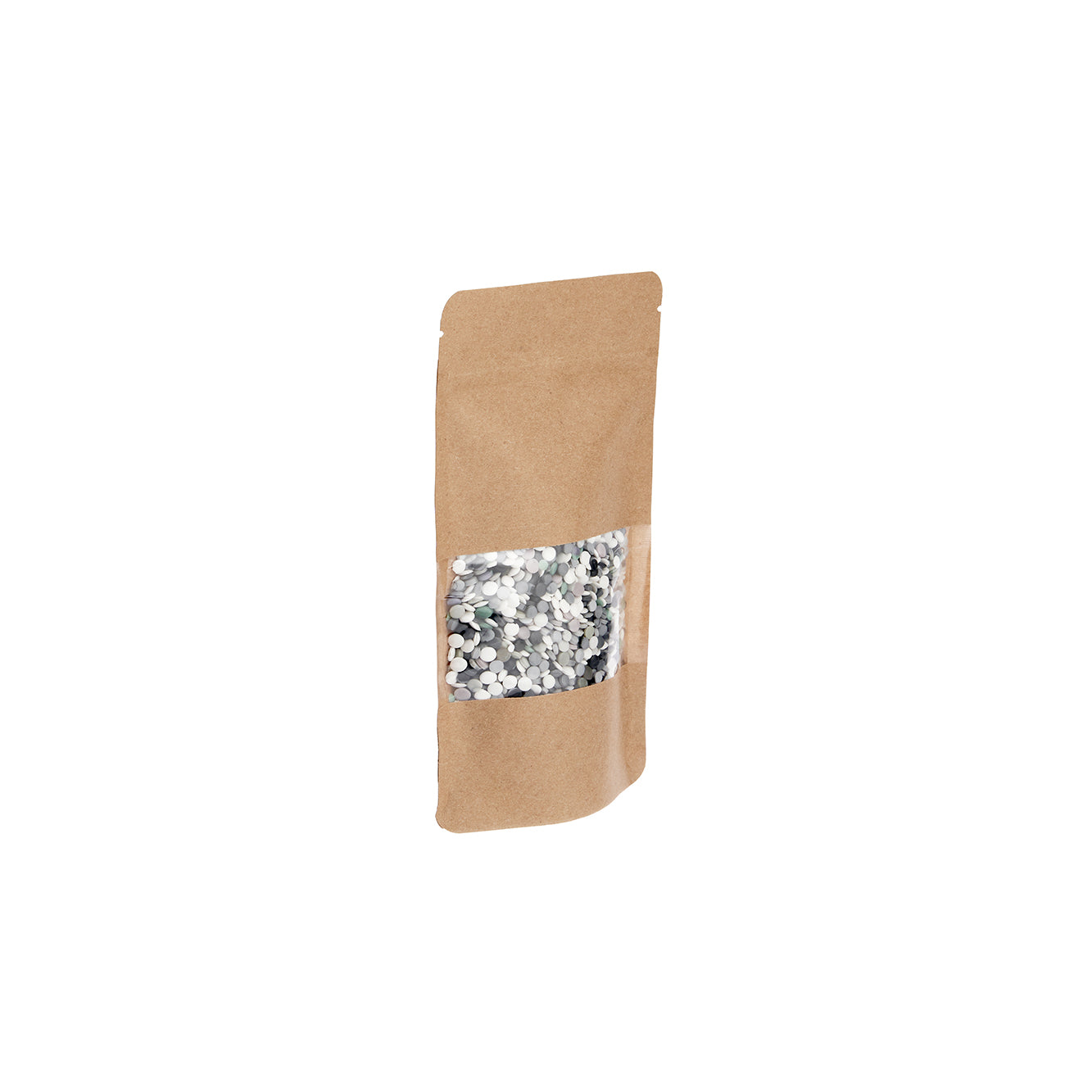 Kraft Resealable Paper Bag With Window 50 Pieces - hotpackwebstore.com