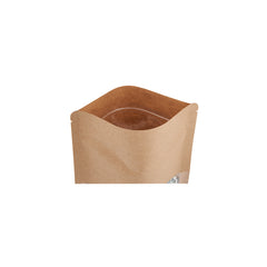 Kraft Resealable Paper Bag With Window 50 Pieces - hotpackwebstore.com