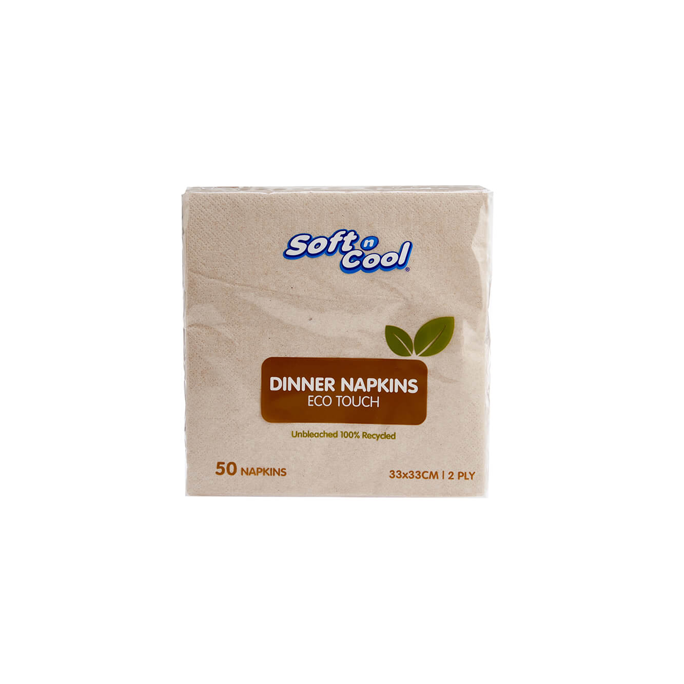 Soft n Cool Paper Folded Brown Napkin 33 X 33 cm - hotpackwebstore.com